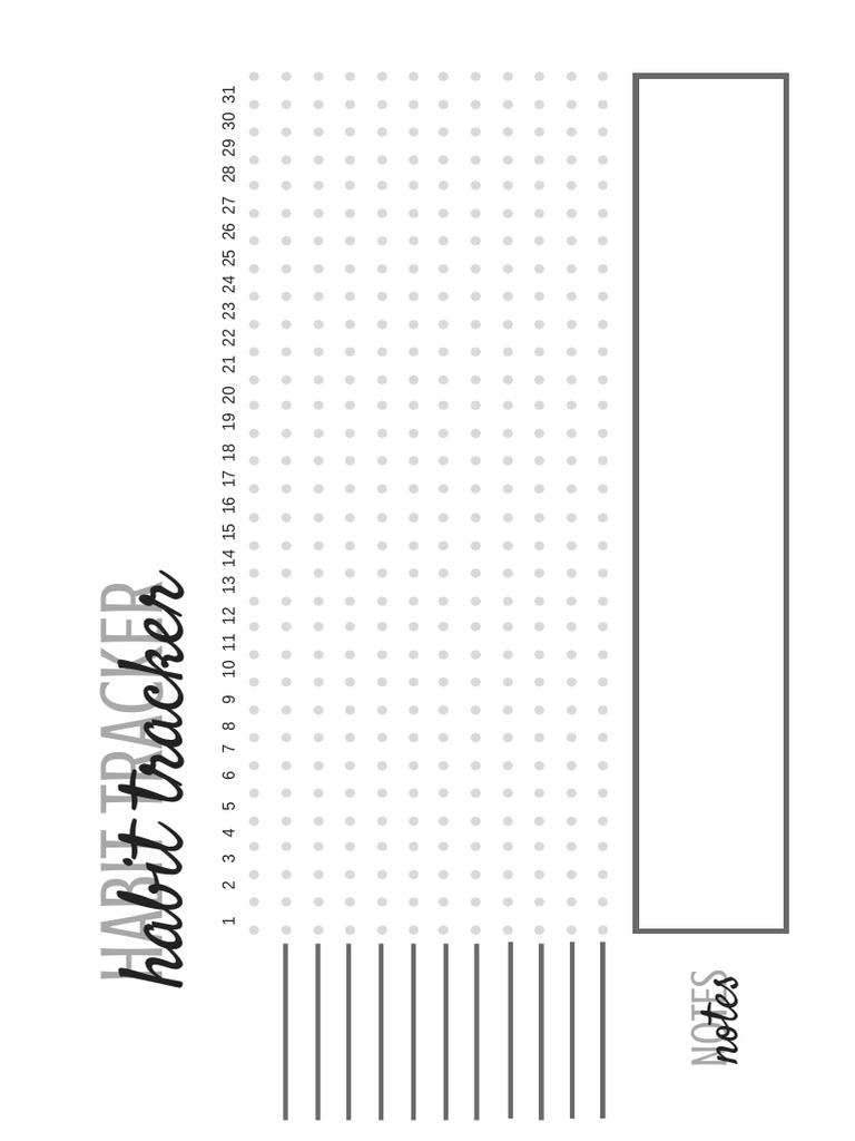 Notion Habit Tracker Template | PDF | Home & Garden