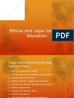 Ethical and Legal Issues in Education
