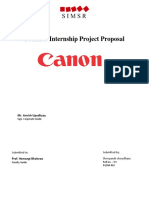 Summer Internship Project Proposal for Canon India