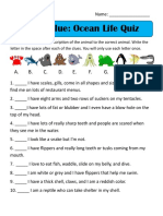 Ocean Life Quiz
