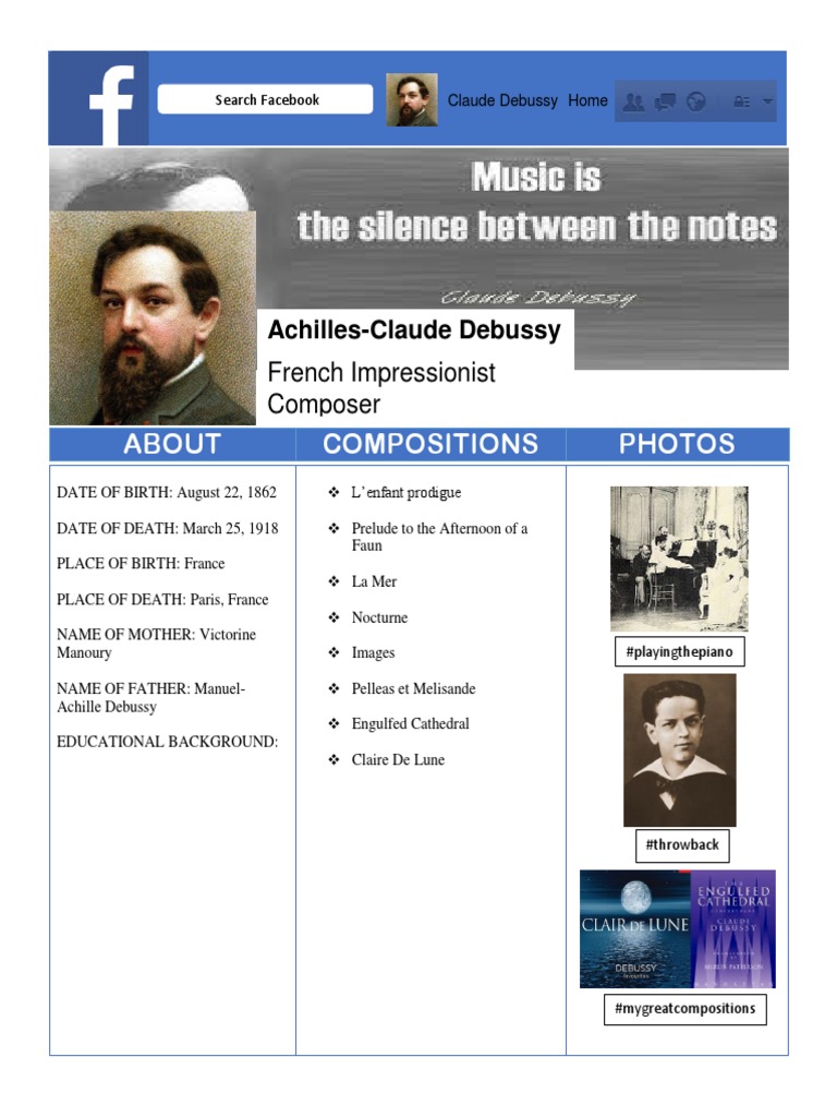 About Compositions Photos: Achilles-Claude Debussy | Download Free PDF ...