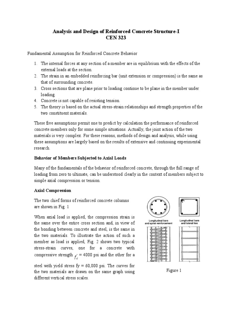 Reinforced Concrete Analysis Basics | PDF | Deformation (Engineering ...