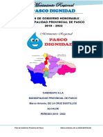 Plan de Gobierno de Marco de La Cruz Bustillos Pasco