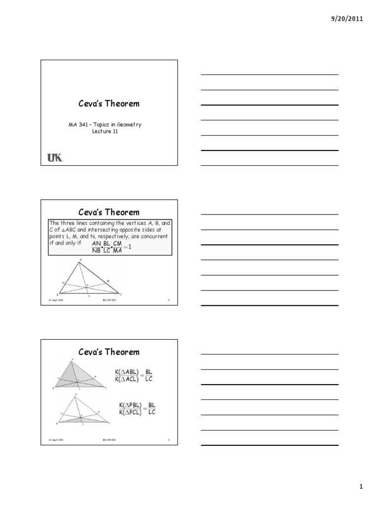 Lecture 11 Handouts | PDF | Triangle | Perpendicular