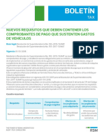 Nuevos Requisitos Que Deben Contener Los Comprobantes de Pago Que Sustenten Gastos de Vehículos