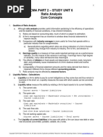 Cma Part 2 - Study Unit 6 Ratio Analysis Core Concepts