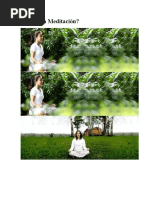 Qué Es La Meditación