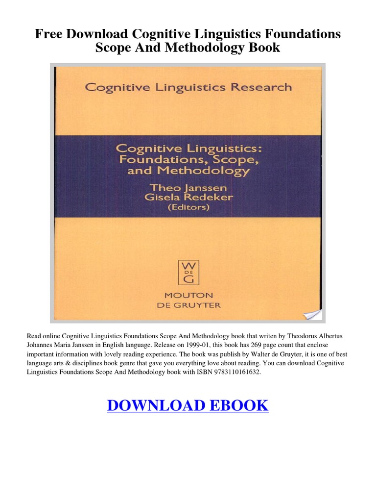 Cognitive Linguistics Book Scope | PDF | Linguistics | Books