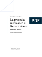 La Prosodia Musical en El Renacimiento - Manuel Rocha Escobar