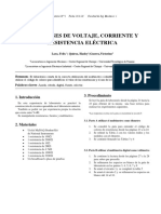 Lab 3 Mediciones de Voltaje Corriente y Resistencia Electrica