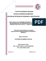 Instituto Politécnico Nacional Escuela Superior de Medicina Sección de Estudios de Posgrado E Investigación