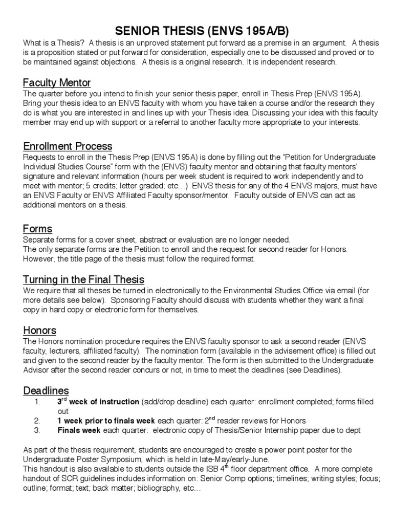 Sample senior thesis picture