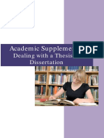 Academic Supplement 2: Dealing With A Thesis or Dissertation