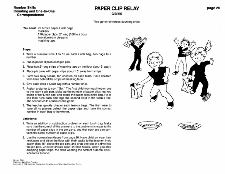 paper clip relay game 1