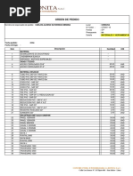 Pedido de Materiales y Encofrado