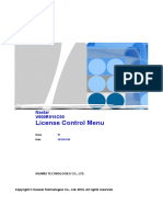 License Control Menu List