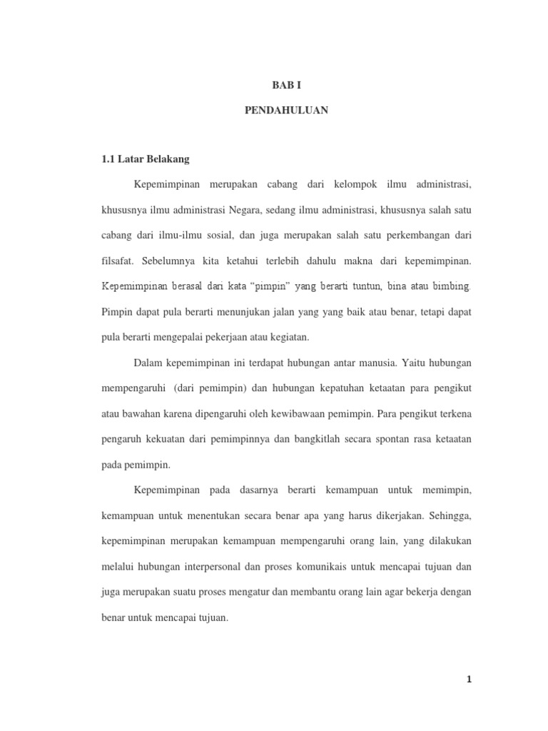 Makalah Kepemimpinan