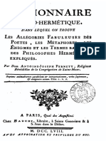 Pernety Antoine-Joseph. - Dictionnaire Mytho-Hermétique