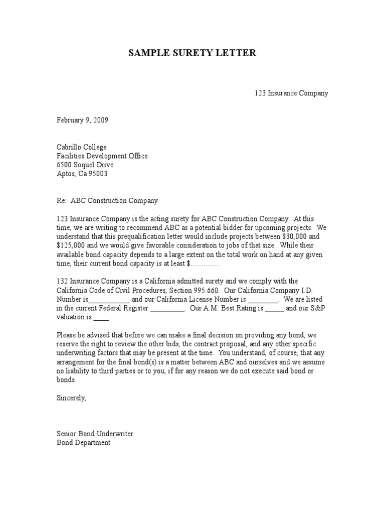 sample-surety-letter
