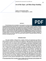 Hydrogeological Aspects of The Open - Pit Mine Slope Stability