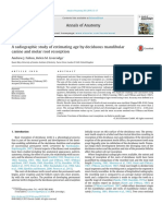 A Radiographic Study of Estimating Age by Deciduous Mandibular