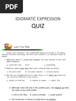 Idiomatic Expression Quiz