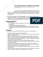 Especificación Estándar para El Concreto de Gypsum