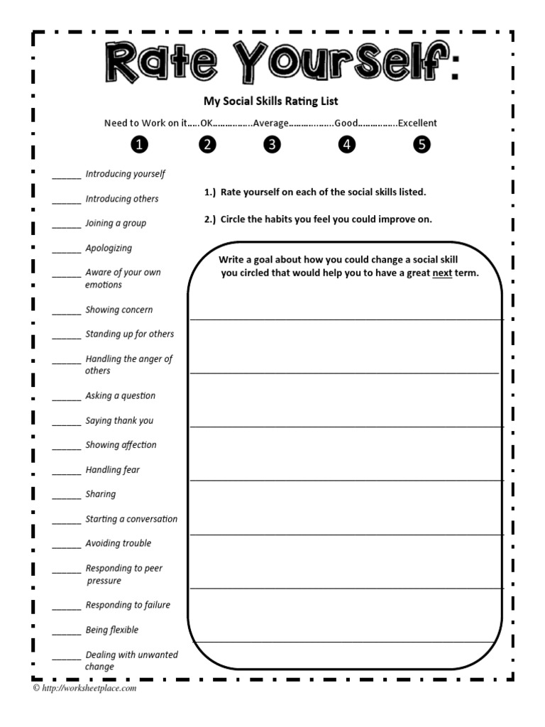 Social Skills Worksheet 04 | PDF