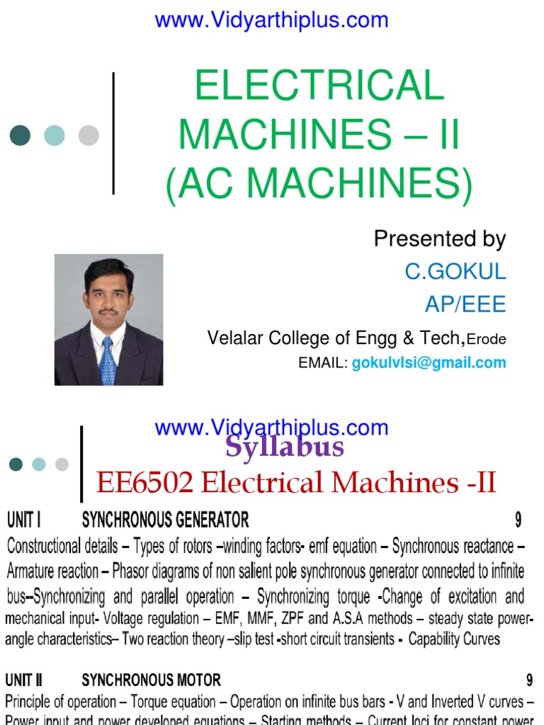 Electrical Machines 2 A-C Machines PDF | PDF | Electric Motor ...