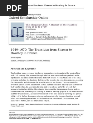 The Elocuent Oboe Chapter-2 | PDF | Oboe | Hornbostel Sachs