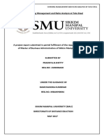 Working Capital Management and Ratio Analysis of Tata Steel Final