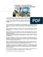 Responsabilidades y Funciones Del Analista Del Centro de Comunicaciones
