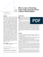 Effect on Caries of Restricting Sugars Intake