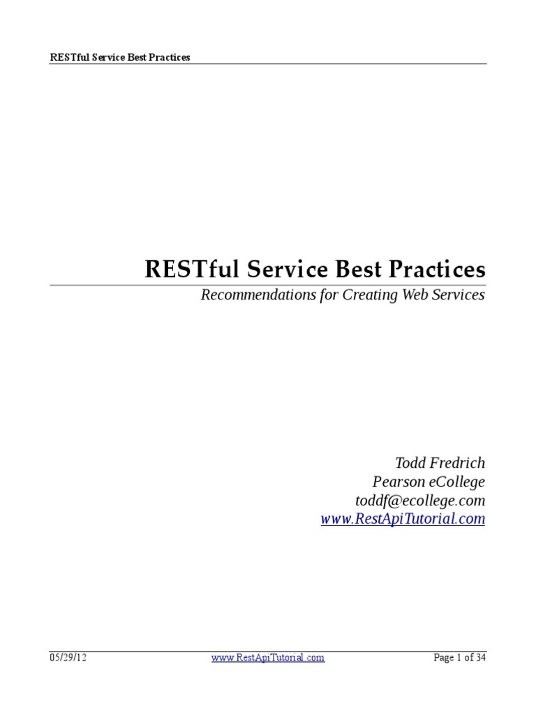 REST Best Practices | PDF | Representational State Transfer | Hypertext ...