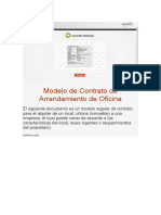 Contrato de arrendamiento de oficina modelo