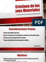 Charlas Prematrimoniales Tema 6 - Uso Cristiano de Los Bienes Materiales