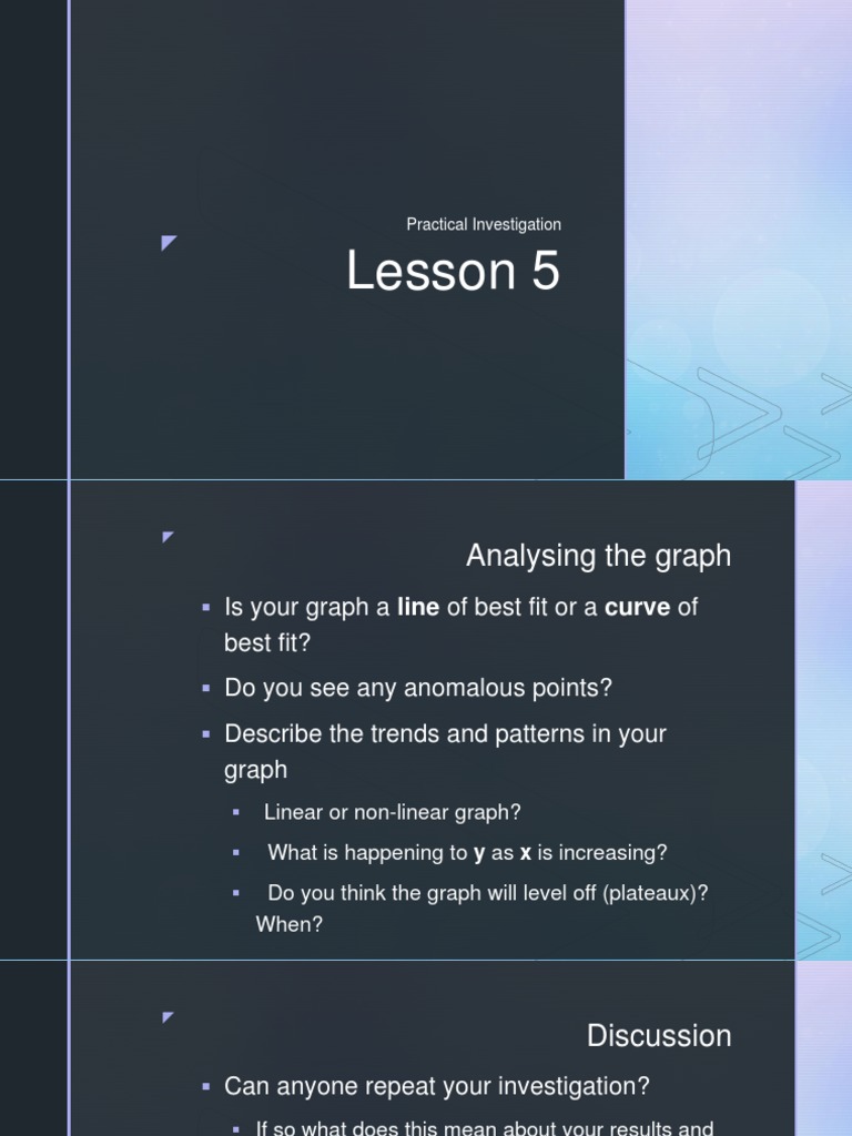 Lesson 5: Practical Investigation | PDF | Career & Growth