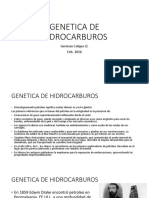 Genética de hidrocarburos: Origen y formación del petróleo