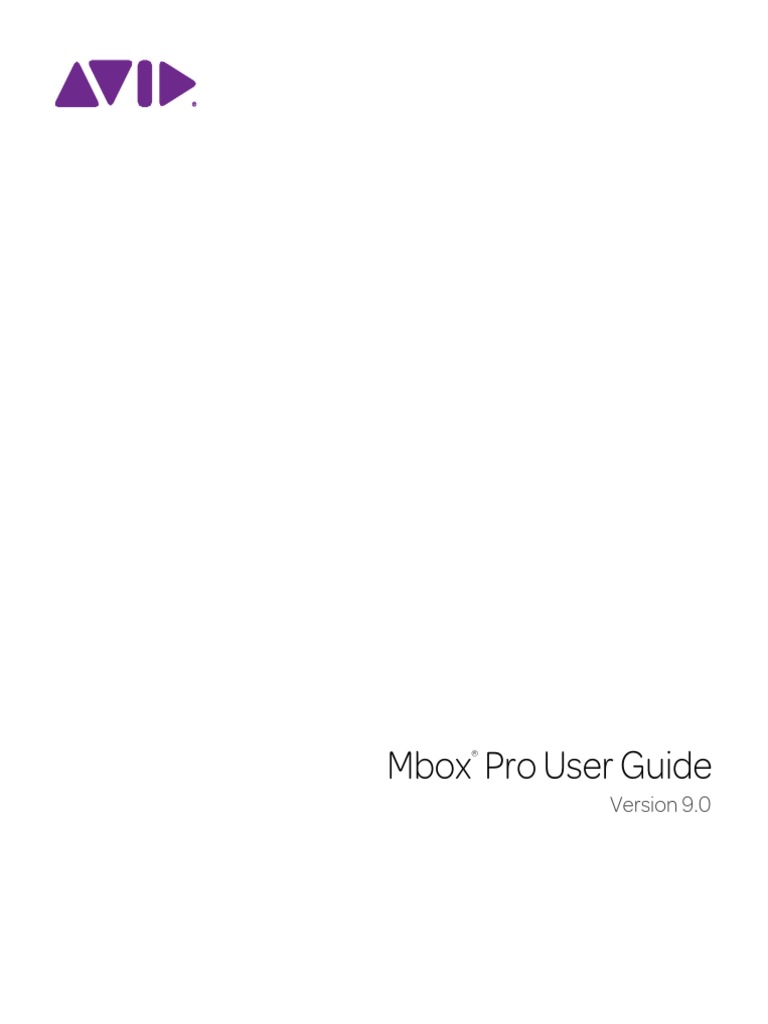 Mbox Pro User Guide PDF | PDF | Microphone | Headphones