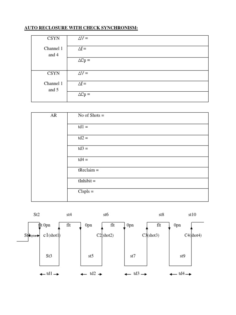 Auto Reclosure with Check Synchronism | PDF | Electromagnetism ...