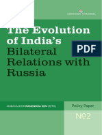The Evolution of India's: Bilateral Relations With Russia