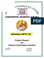 Project Report On Online Examination System: Submitted To Submitted By: Pooja Yadav Pinky Singh Bca Vi Sem