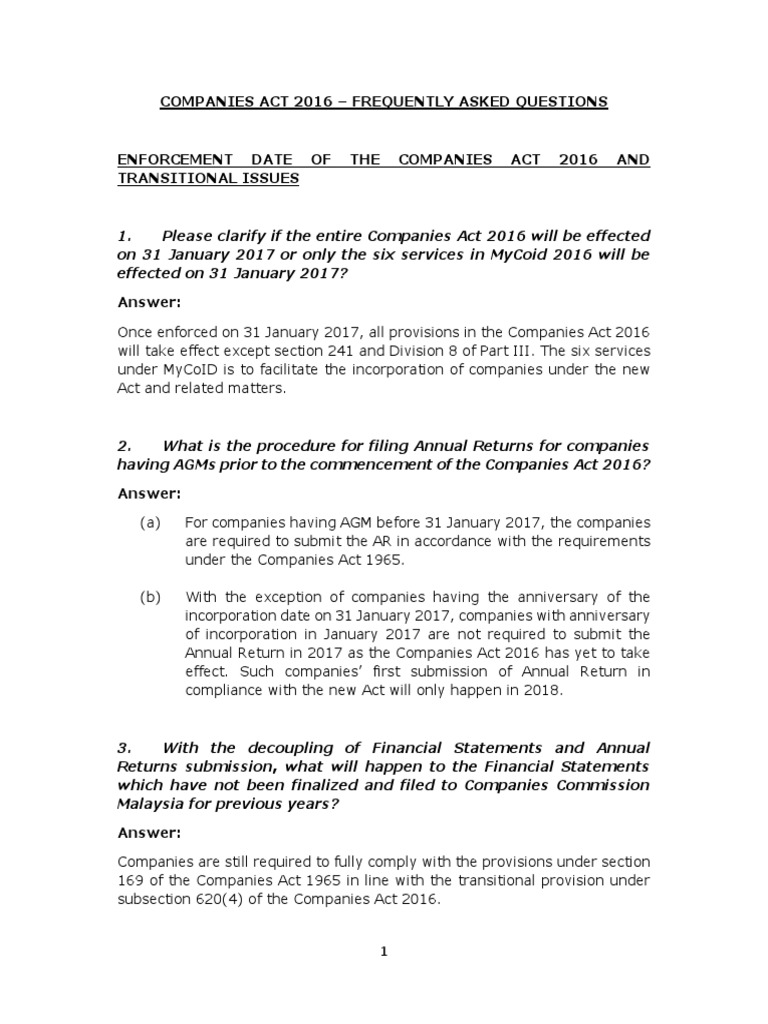 Companies Act 2016 Technical Articles Of Association Board Of Directors