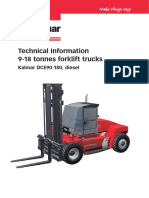 Technical specifications for 9-18 tonne forklifts