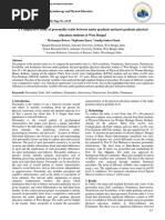 A Comparative Study of Personality Traits Between Under Graduate and Post Graduate Physical Education Students of West Bengal