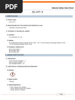 ZIC ATF-3 Material Safety Data Sheet