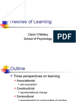 Theories of Learning: Claire O'Malley School of Psychology