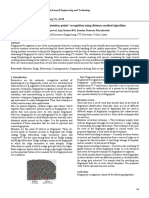 Reliable Fingerprint Minutiae Points' Recognition Using Distance Method Algorithm