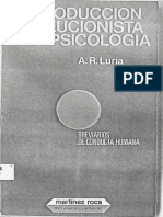 1975 - Alexander R. Luria - Introducción A La Psicología Evolucionista PDF