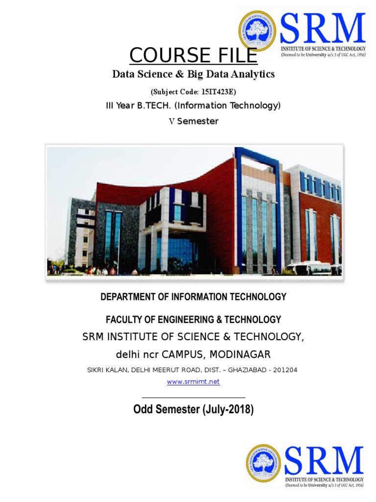 Data Science & Big Data Analytics Course | PDF | Analytics | Big Data